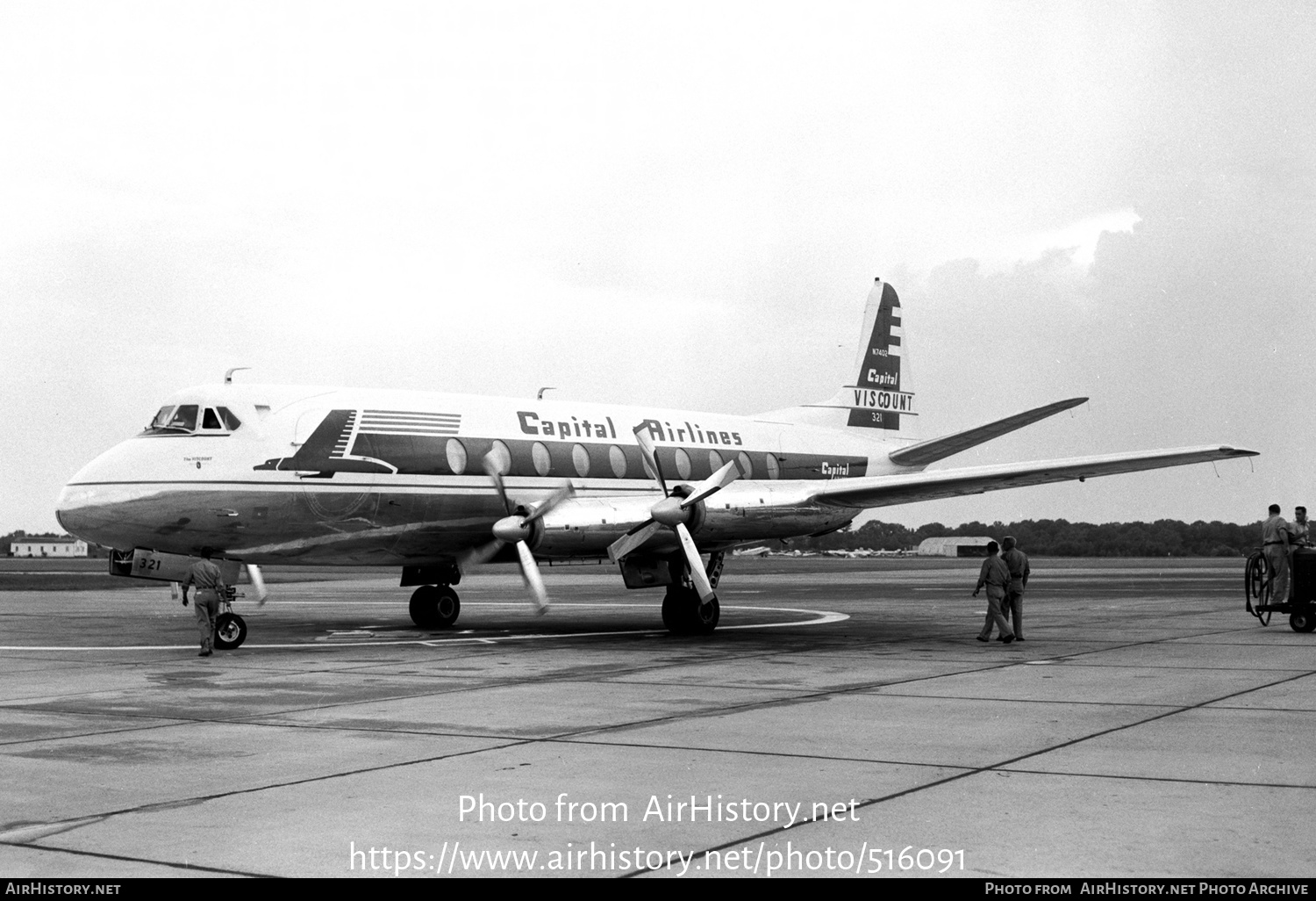 Aircraft Photo of N7402 | Vickers 744 Viscount | Capital Airlines | AirHistory.net #516091