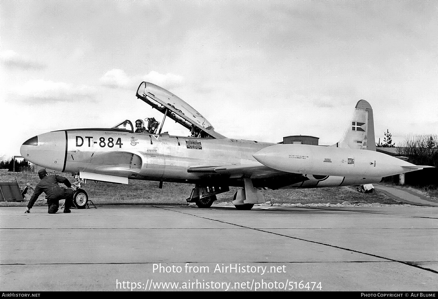 Aircraft Photo of DT-884 | Lockheed T-33A | Denmark - Air Force ...