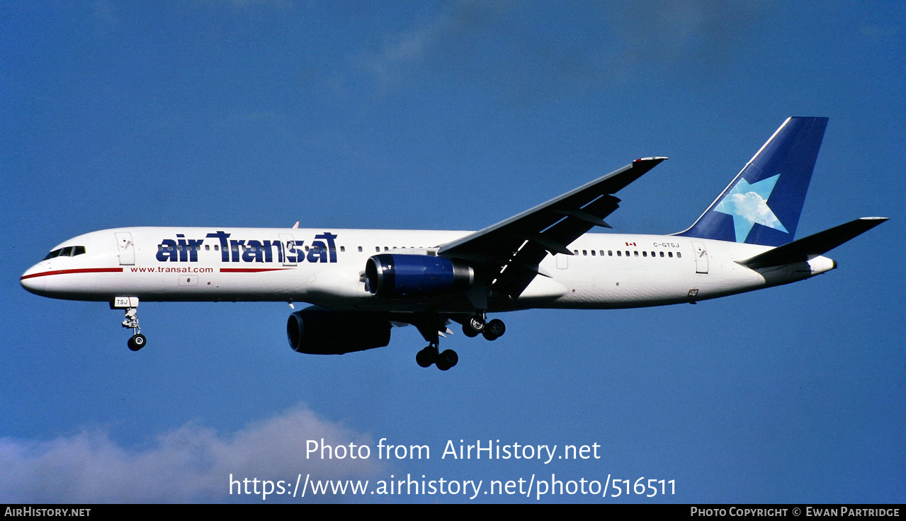 Aircraft Photo of C-GTSJ | Boeing 757-236 | Air Transat | AirHistory.net #516511