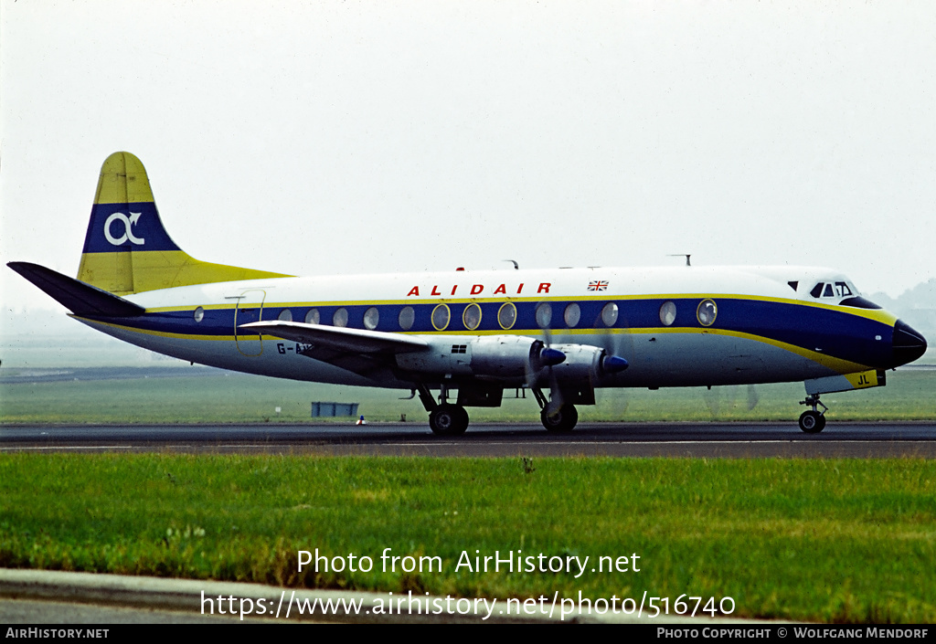 Aircraft Photo of G-AVJL | Vickers 812 Viscount | Alidair | AirHistory.net #516740