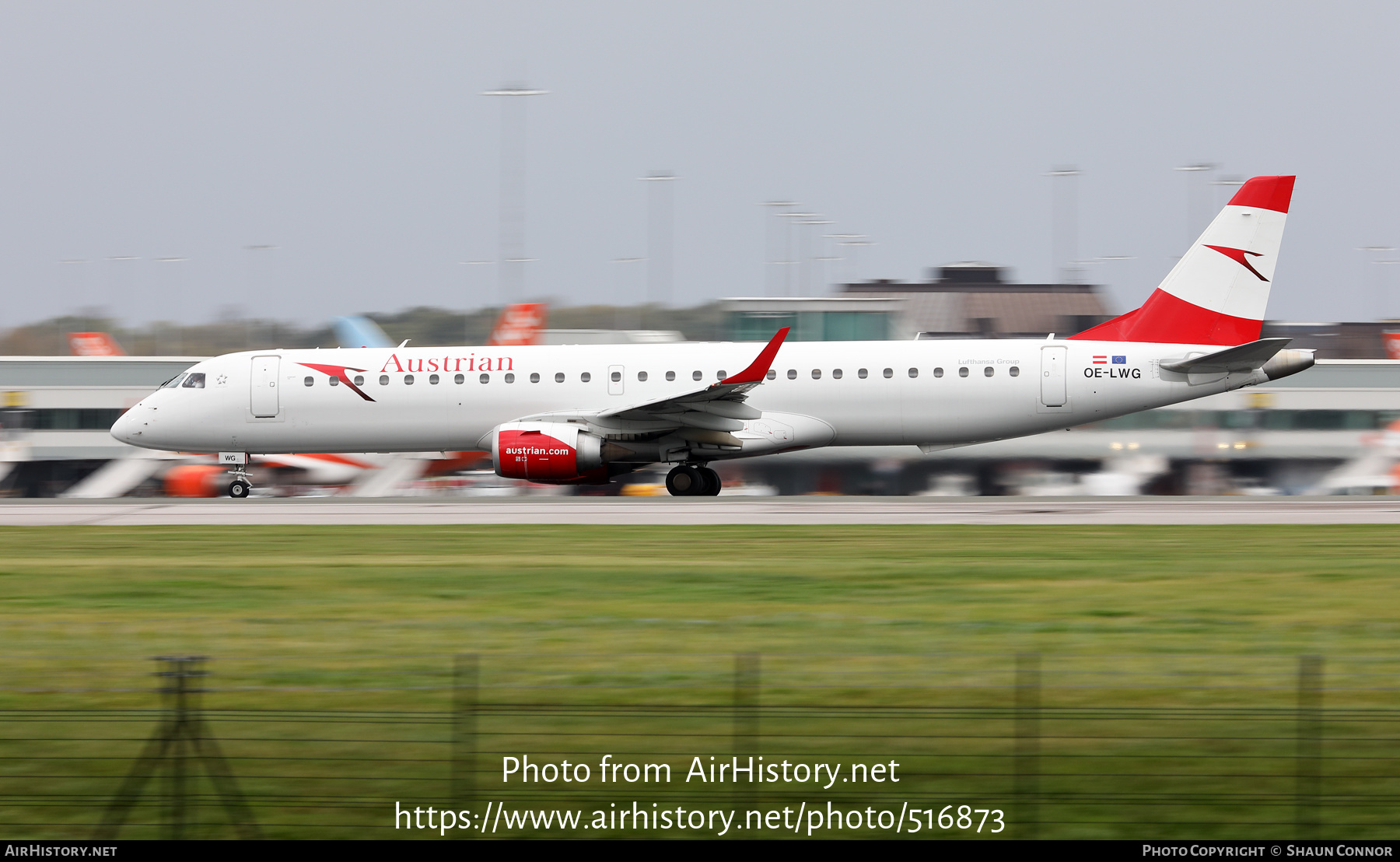 Aircraft Photo of OE-LWG | Embraer 195LR (ERJ-190-200LR) | Austrian Airlines | AirHistory.net #516873