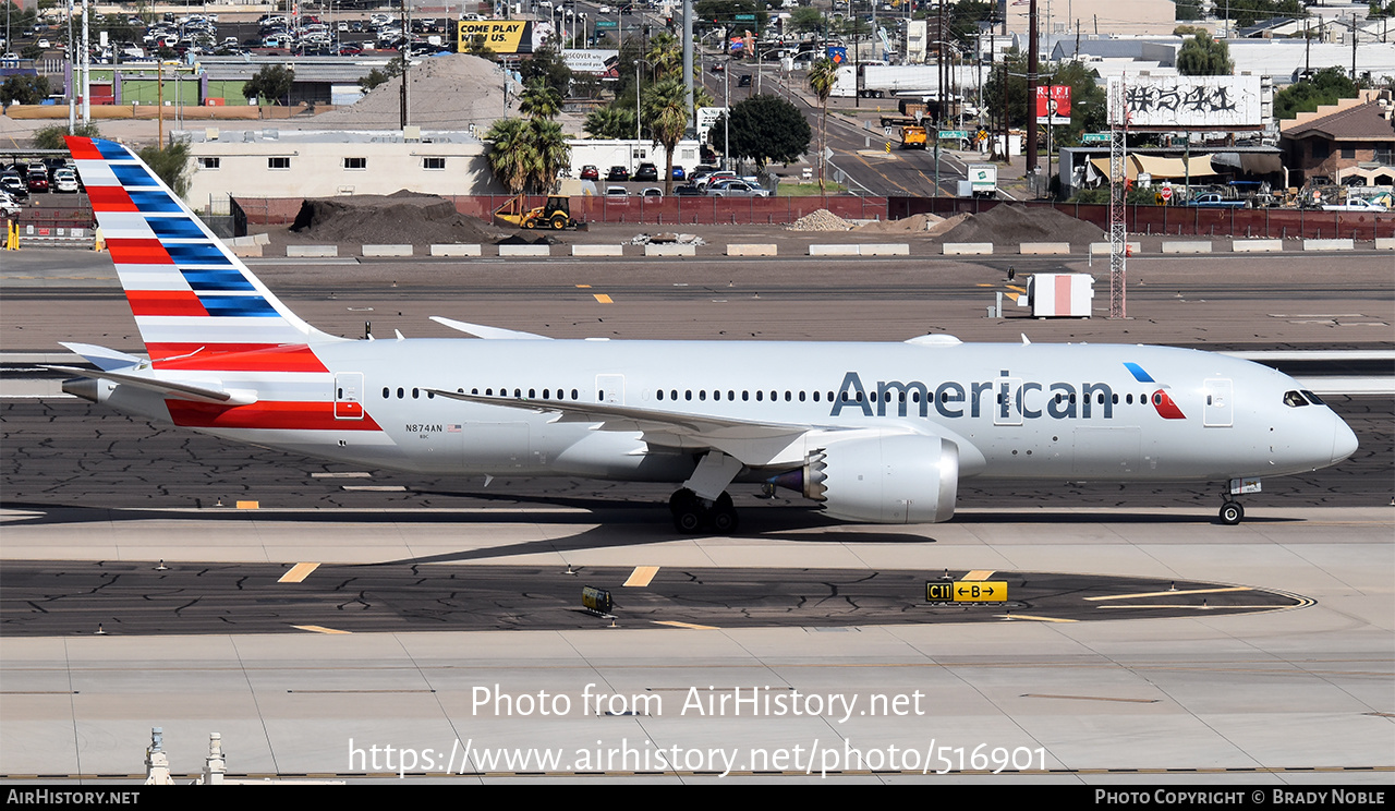 Aircraft Photo of N874AN | Boeing 787-8 Dreamliner | American Airlines | AirHistory.net #516901