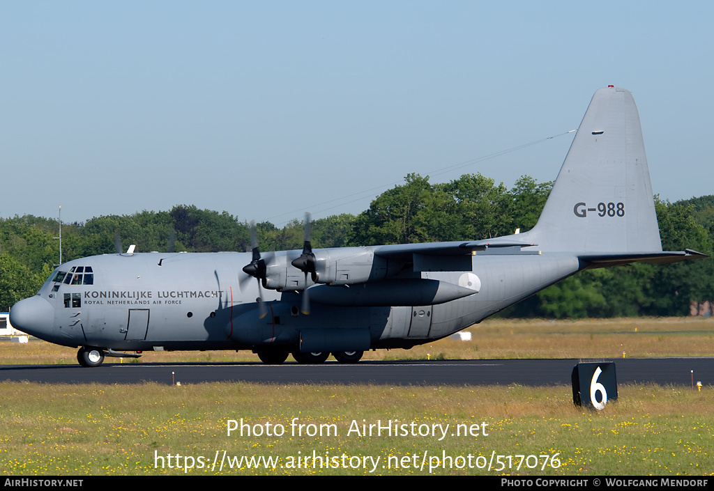 Aircraft Photo of G-988 | Lockheed C-130H Hercules | Netherlands - Air Force | AirHistory.net #517076