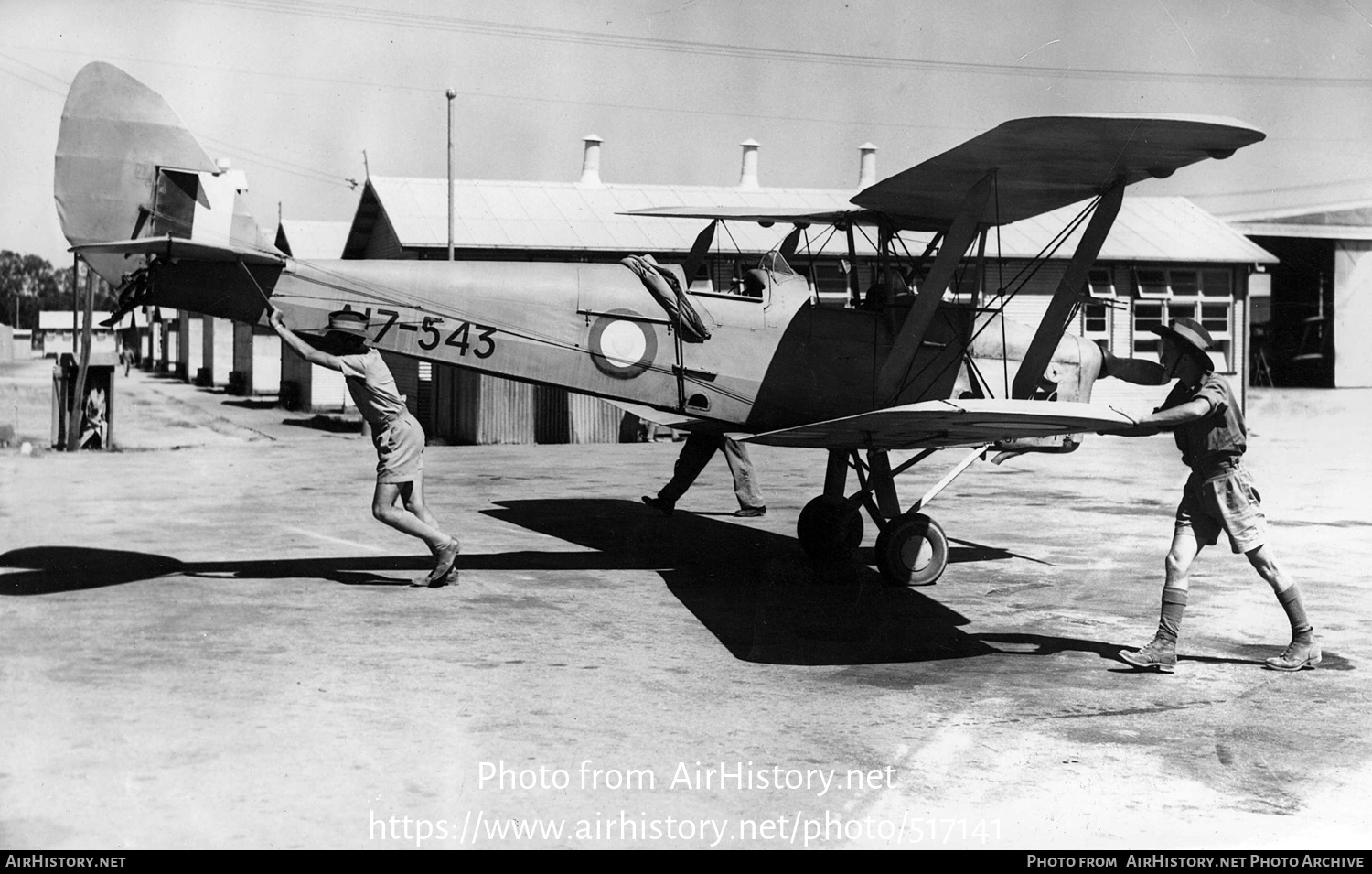 Aircraft Photo of A17-543 | De Havilland D.H. 82A Tiger Moth | Australia - Air Force | AirHistory.net #517141