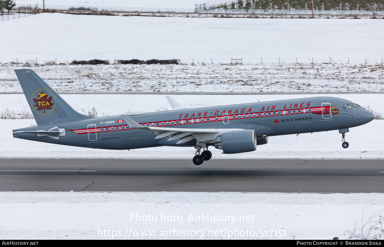 Aircraft Photo of C-GNBN | Airbus A220-371 (BD-500-1A11) | Air Canada | Trans-Canada Air Lines - TCA | AirHistory.net #517151