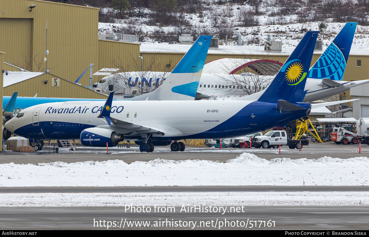 Aircraft Photo of EI-GYU | Boeing 737-8K5(BCF) | Rwandair Cargo | AirHistory.net #517161