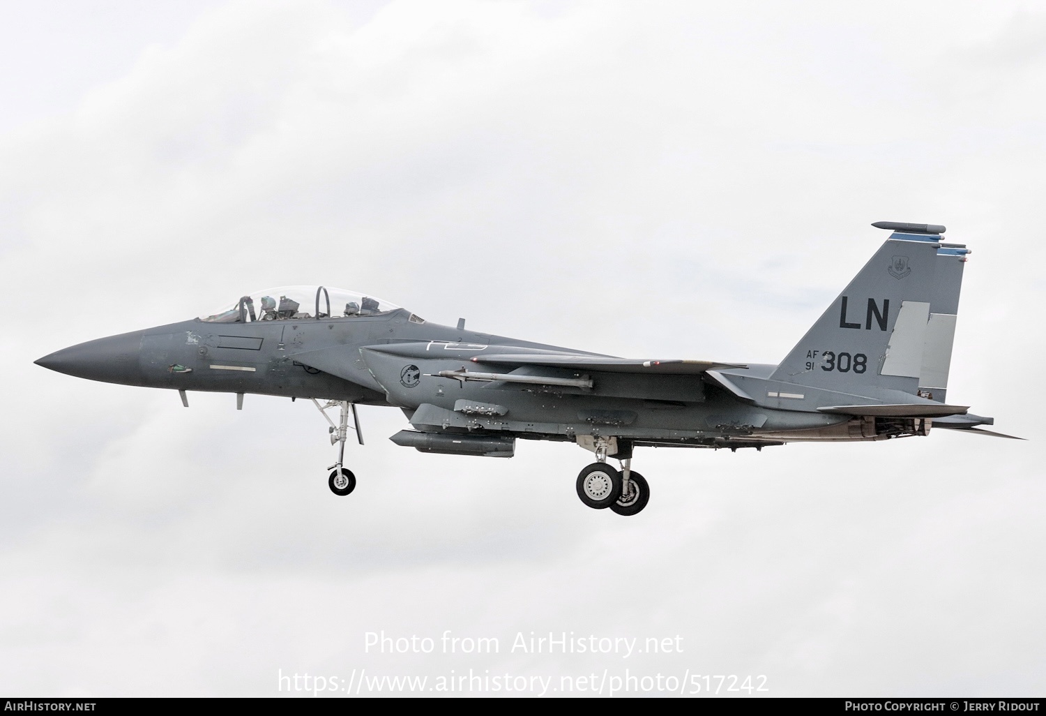 Aircraft Photo of 91-0308 / AF91-308 | McDonnell Douglas F-15E Strike Eagle | USA - Air Force | AirHistory.net #517242