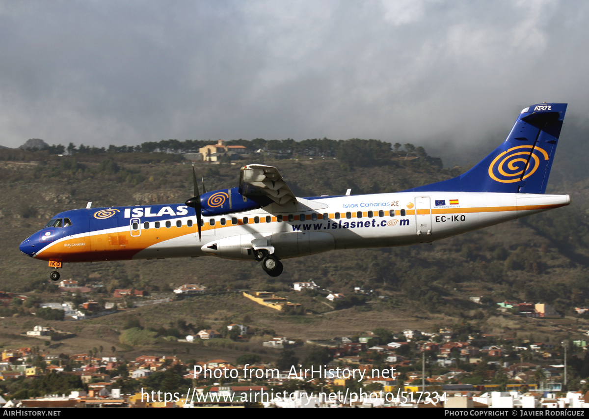 Aircraft Photo of EC-IKQ | ATR ATR-72-202 | Islas Airways | AirHistory.net #517334