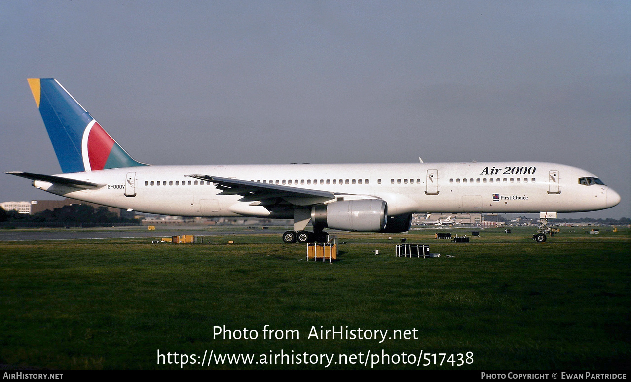 Aircraft Photo of G-OOOV | Boeing 757-225 | Air 2000 | AirHistory.net #517438