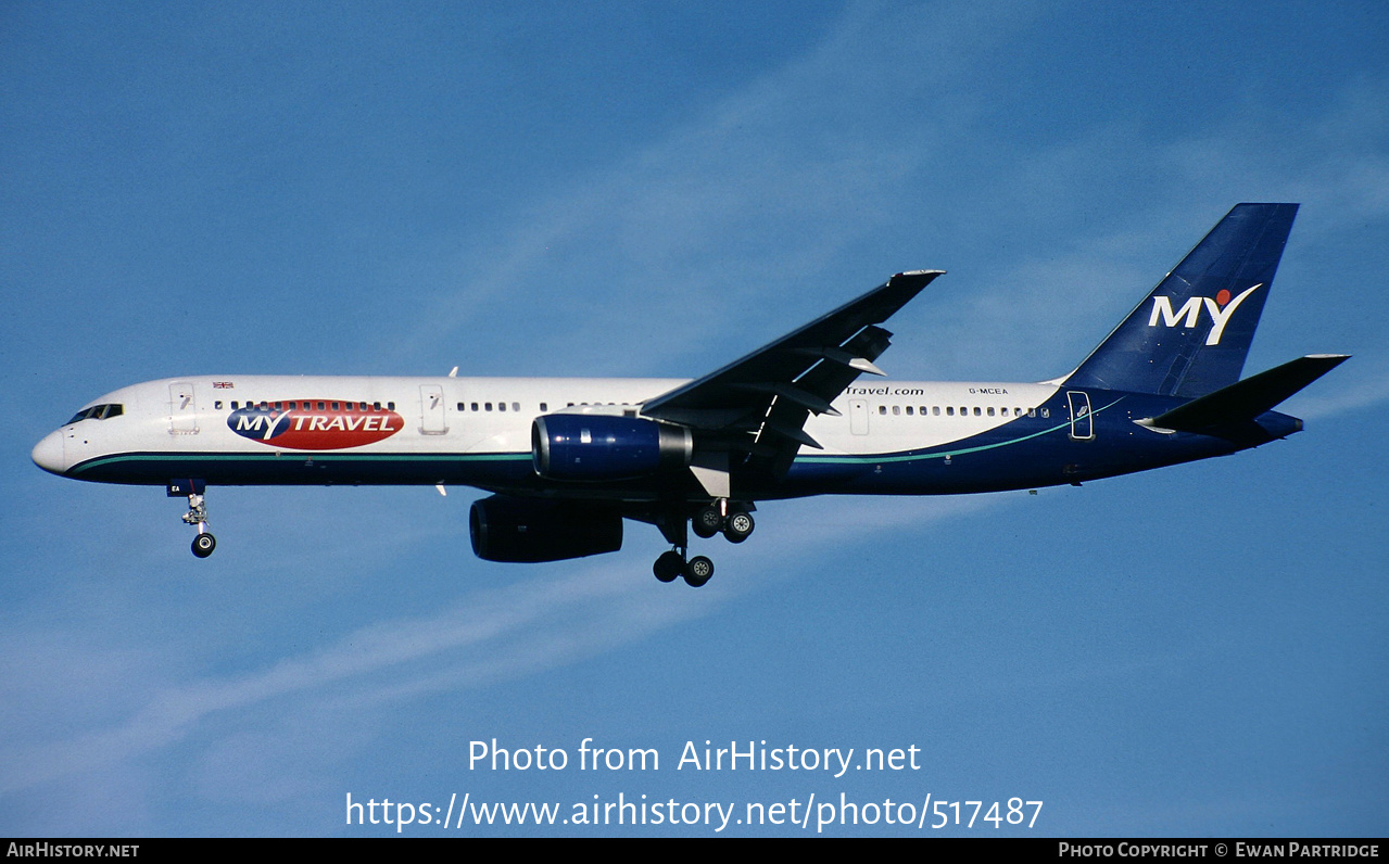 Aircraft Photo of G-MCEA | Boeing 757-225 | MyTravel Airways | AirHistory.net #517487