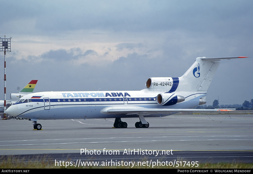 Aircraft Photo of RA-42442 | Yakovlev Yak-42D | Gazpromavia | AirHistory.net #517495