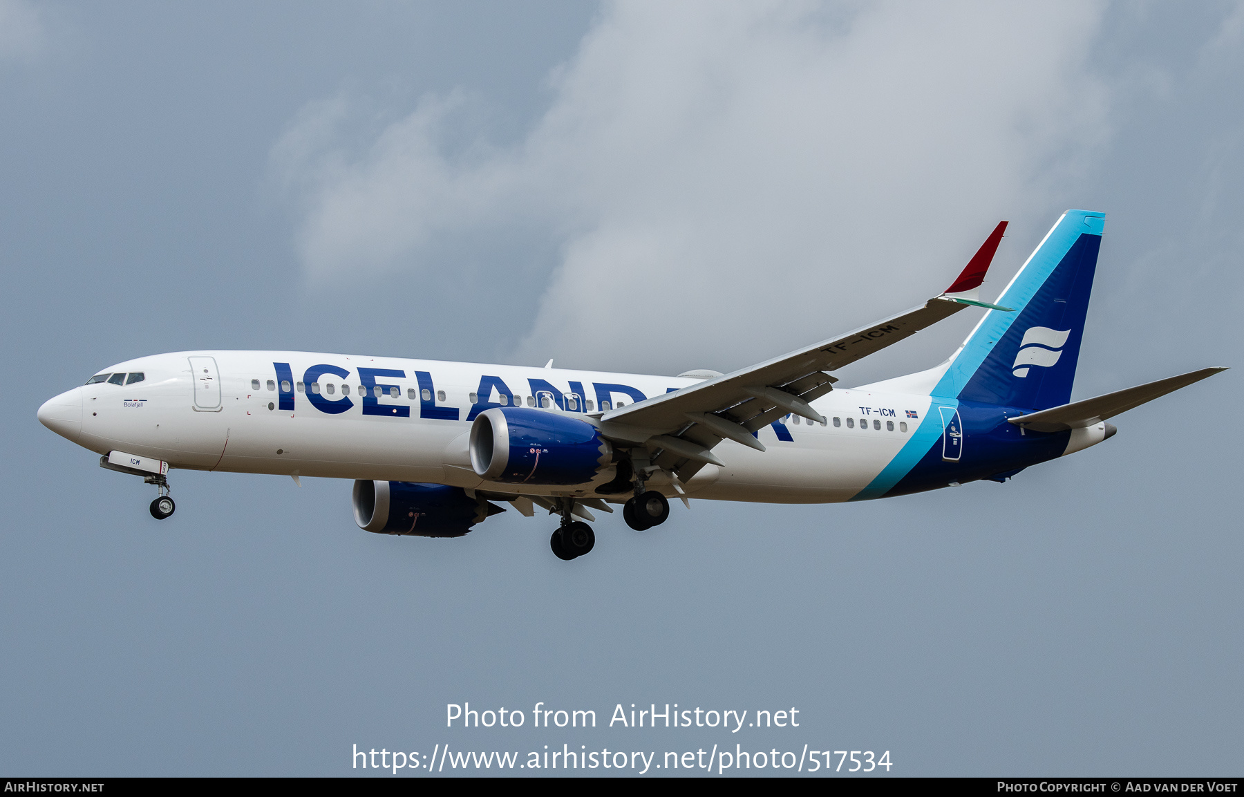 Aircraft Photo of TF-ICM | Boeing 737-8 Max 8 | Icelandair | AirHistory.net #517534
