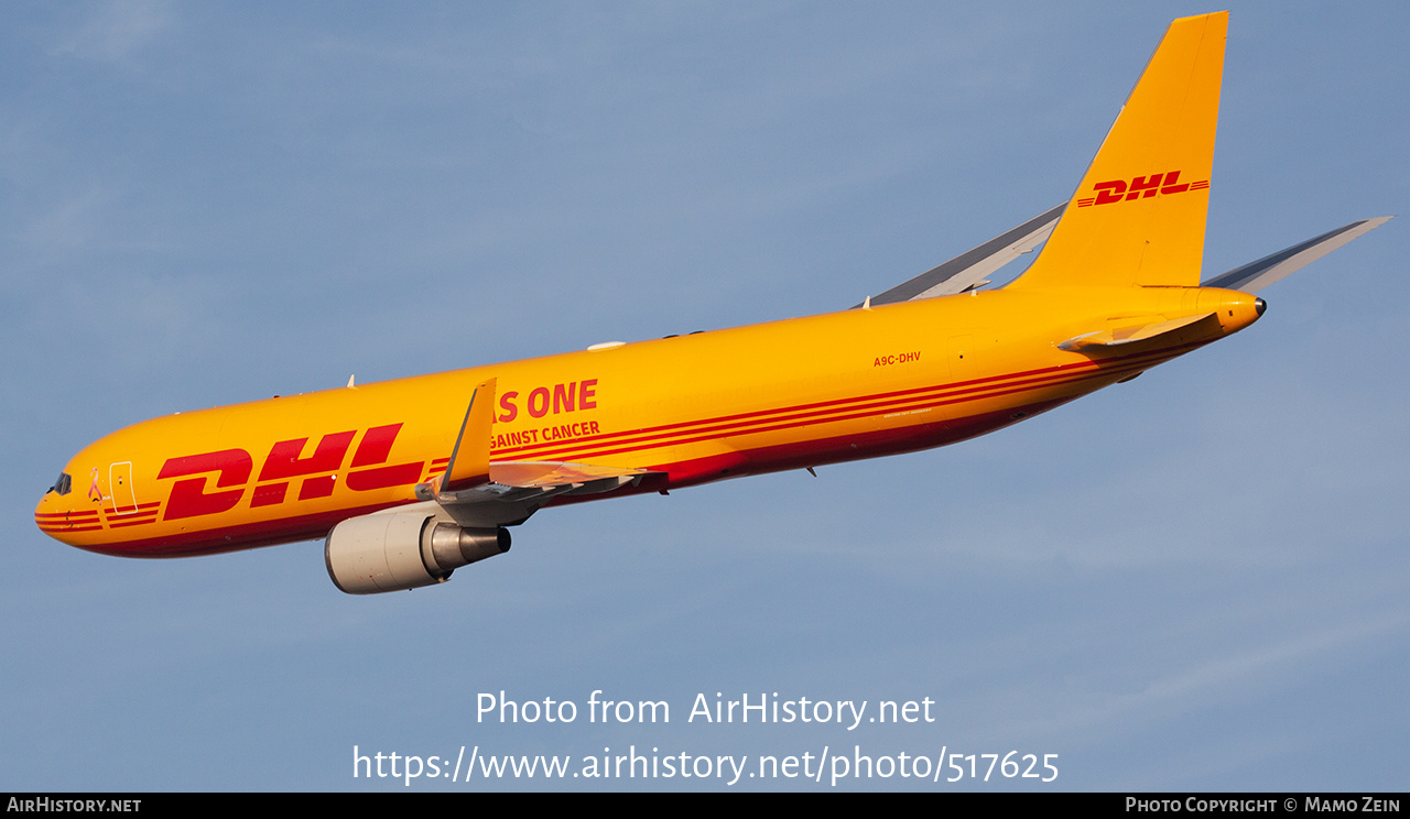 Aircraft Photo of A9C-DHV | Boeing 767-323/ER(BDSF) | DHL International | AirHistory.net #517625