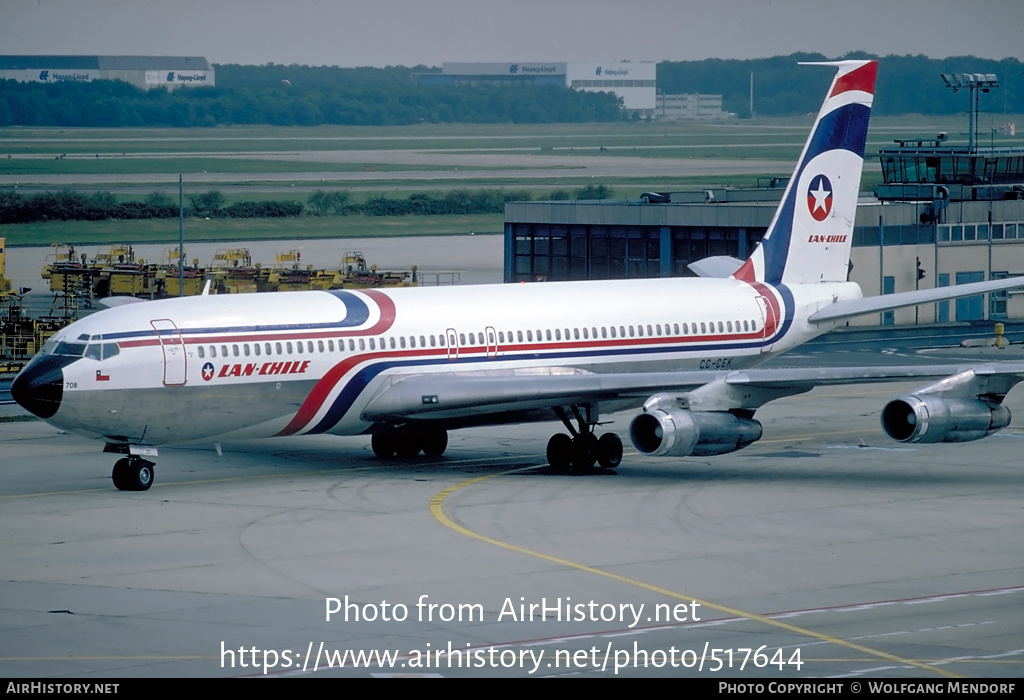 Aircraft Photo of CC-CEK | Boeing 707-321B | LAN Chile - Línea Aérea Nacional | AirHistory.net #517644