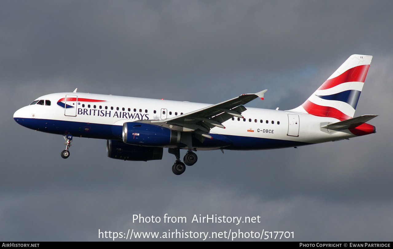 Aircraft Photo of G-DBCE | Airbus A319-131 | British Airways | AirHistory.net #517701