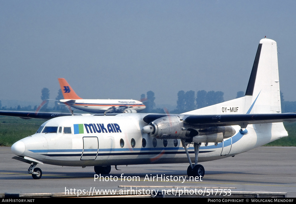 Aircraft Photo of OY-MUF | Fairchild F-27 | Muk Air | AirHistory.net #517753