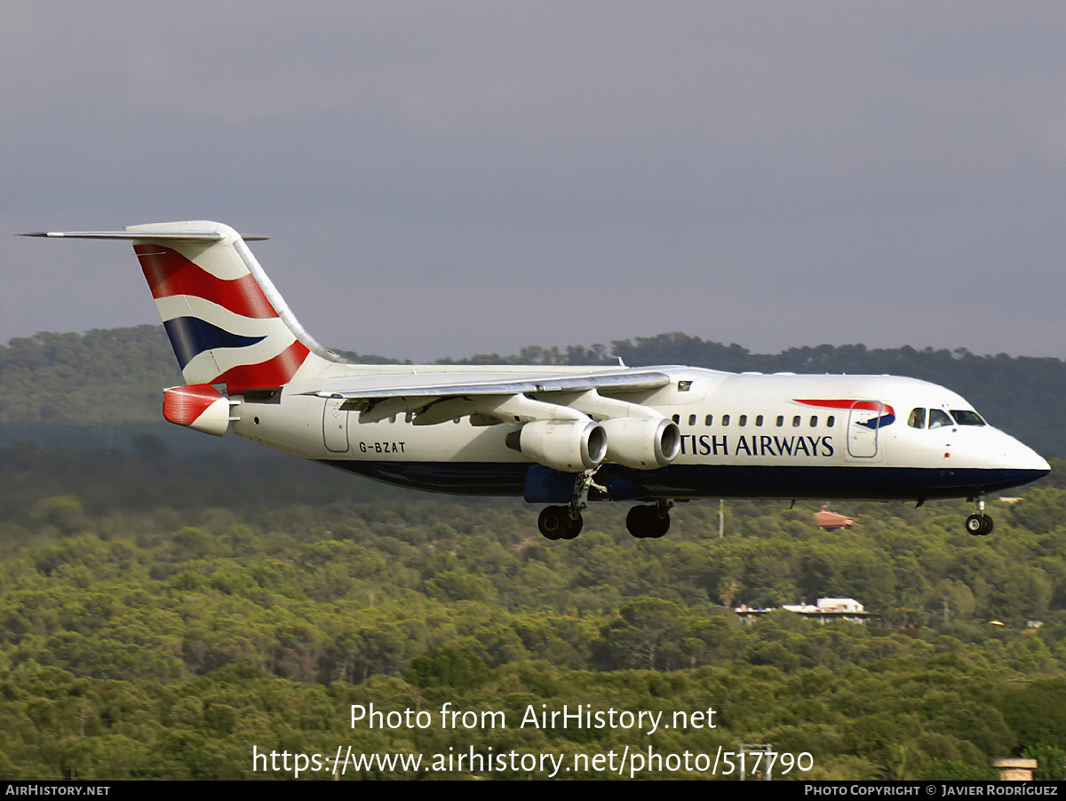 Aircraft Photo of G-BZAT | British Aerospace Avro 146-RJ100 | British Airways | AirHistory.net #517790