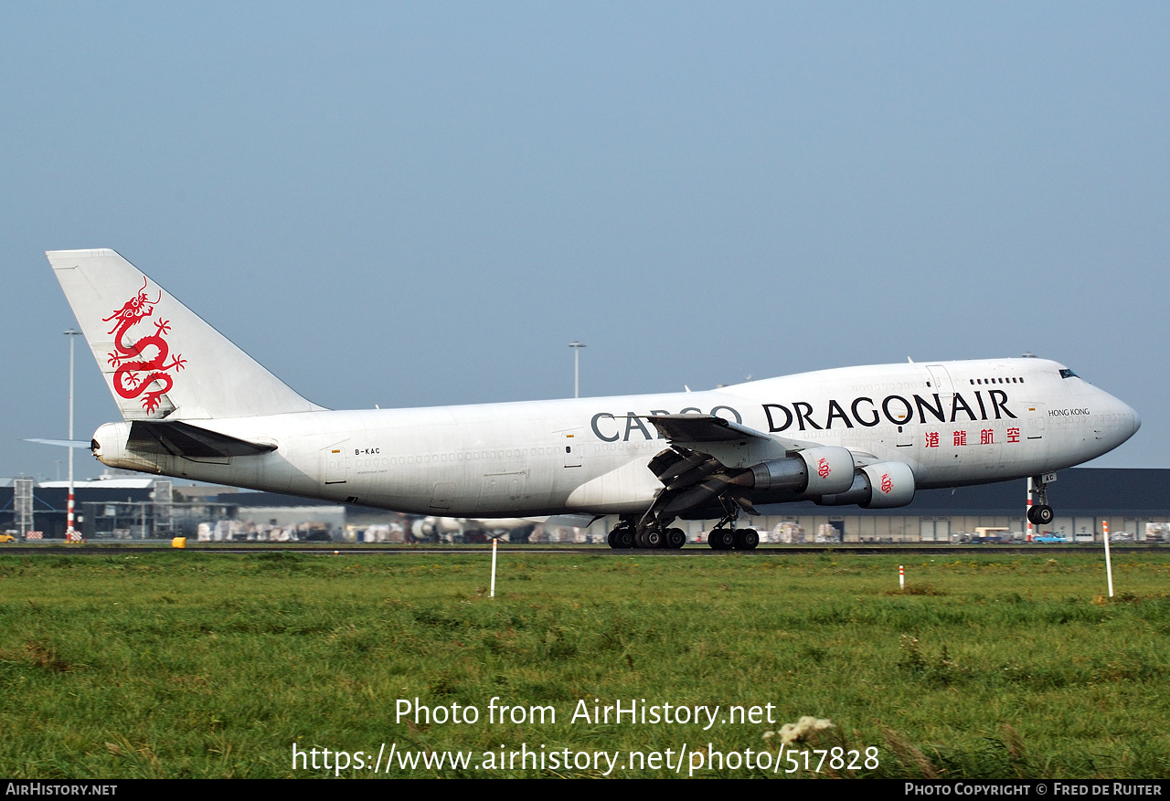 Aircraft Photo of B-KAC | Boeing 747-3H6M(SF) | Dragonair Cargo | AirHistory.net #517828