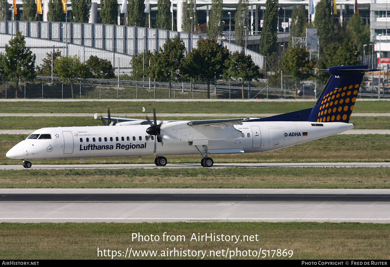 Aircraft Photo of D-ADHA | Bombardier DHC-8-402 Dash 8 | Lufthansa Regional | AirHistory.net #517869