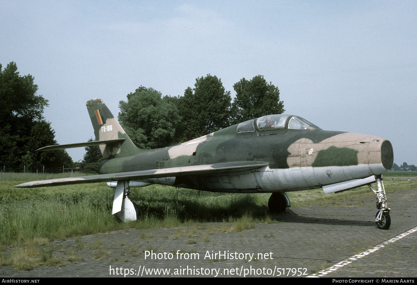 Aircraft Photo of FU-186 | Republic F-84F Thunderstreak | Belgium - Air Force | AirHistory.net #517952