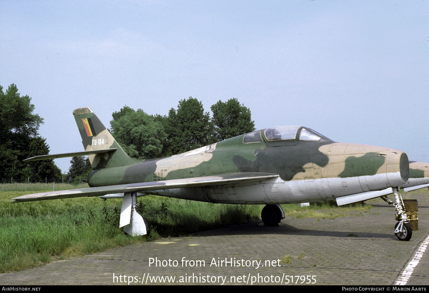 Aircraft Photo of FU-184 | Republic F-84F Thunderstreak | Belgium - Air Force | AirHistory.net #517955