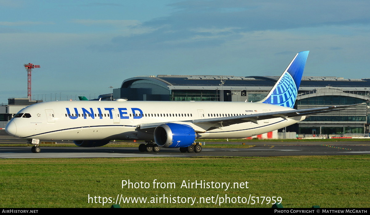 Aircraft Photo of N23983 | Boeing 787-9 Dreamliner | United Airlines | AirHistory.net #517959