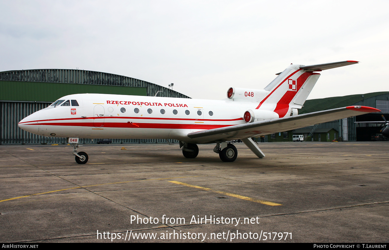 Aircraft Photo of 048 | Yakovlev Yak-40 | Poland - Air Force | AirHistory.net #517971