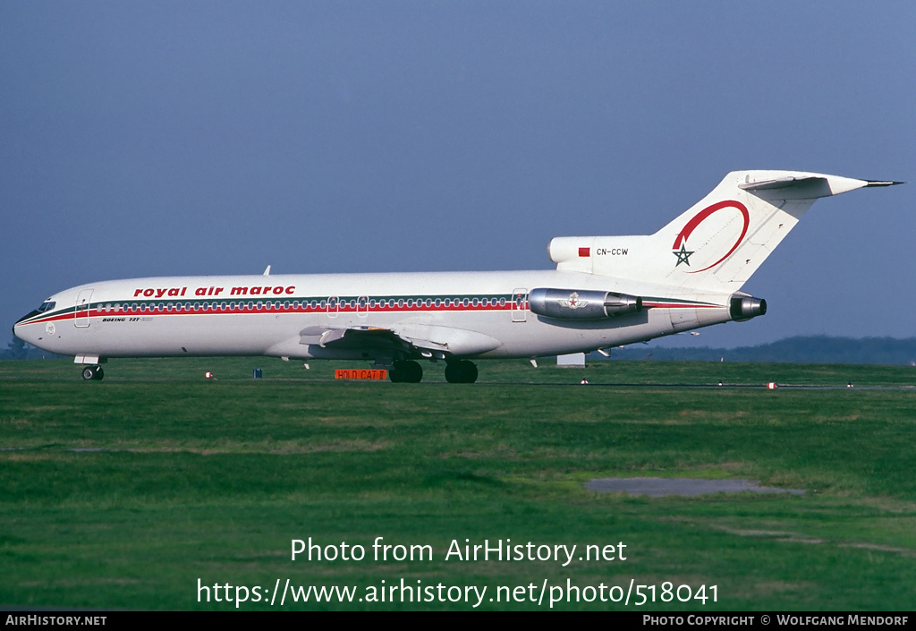 Aircraft Photo of CN-CCW | Boeing 727-2B6/Adv | Royal Air Maroc - RAM | AirHistory.net #518041