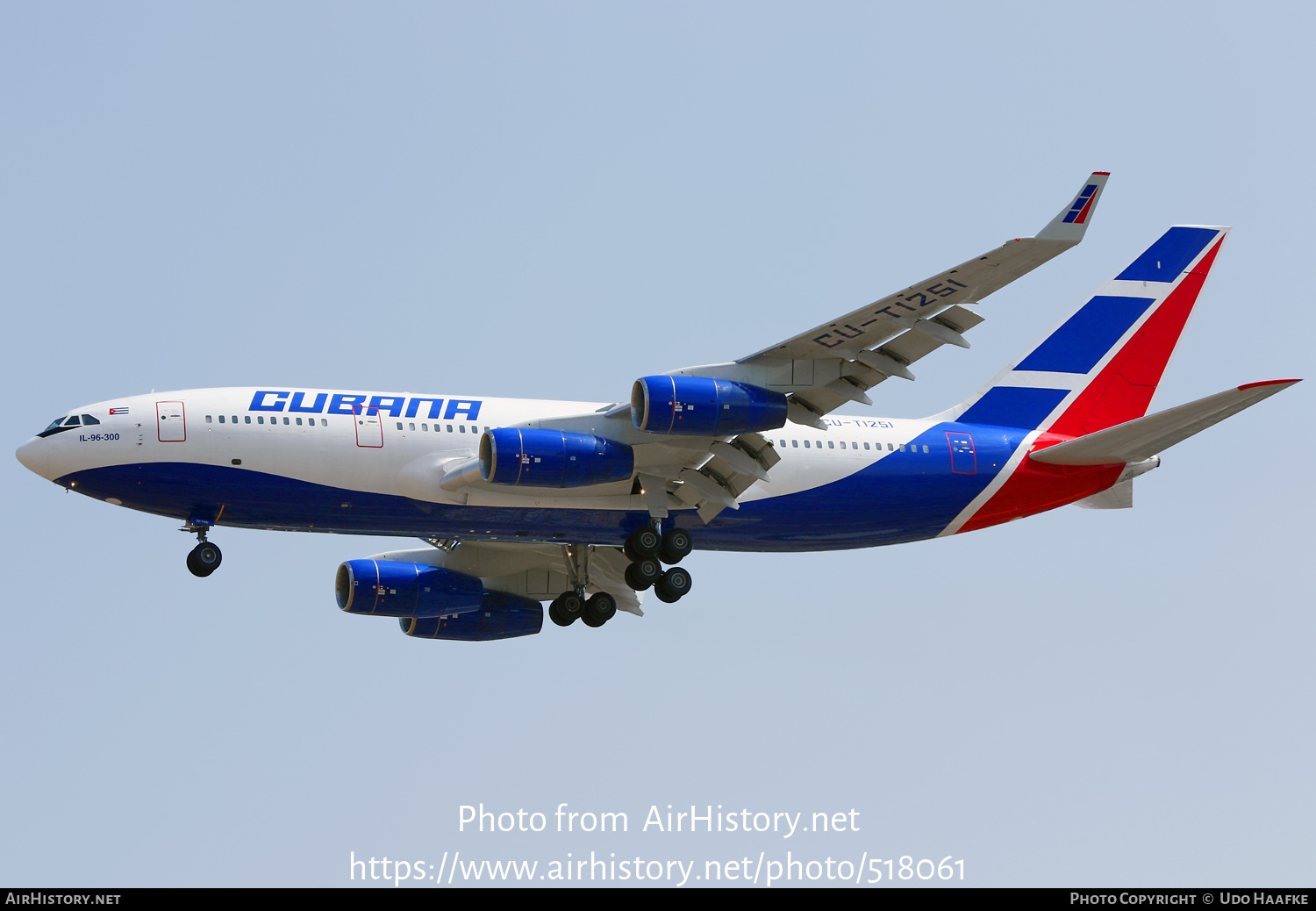 Aircraft Photo of CU-T1251 | Ilyushin Il-96-300 | Cubana | AirHistory.net #518061