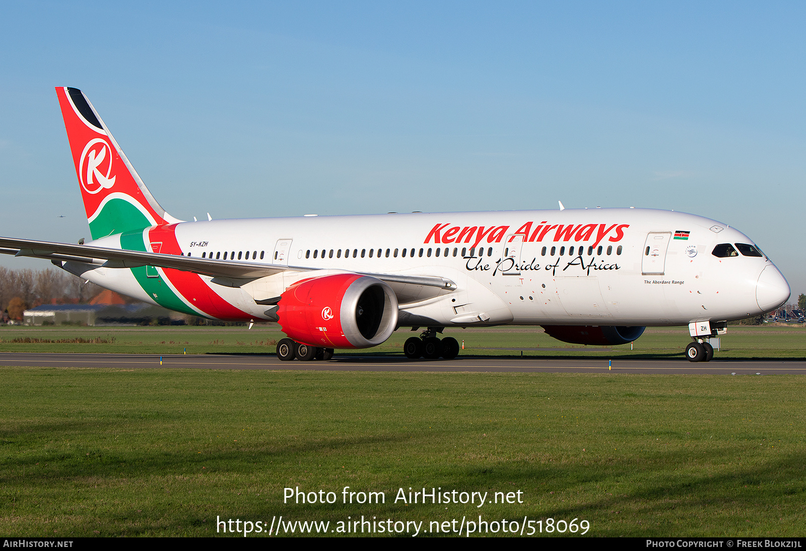 Aircraft Photo of 5Y-KZH | Boeing 787-8 Dreamliner | Kenya Airways | AirHistory.net #518069