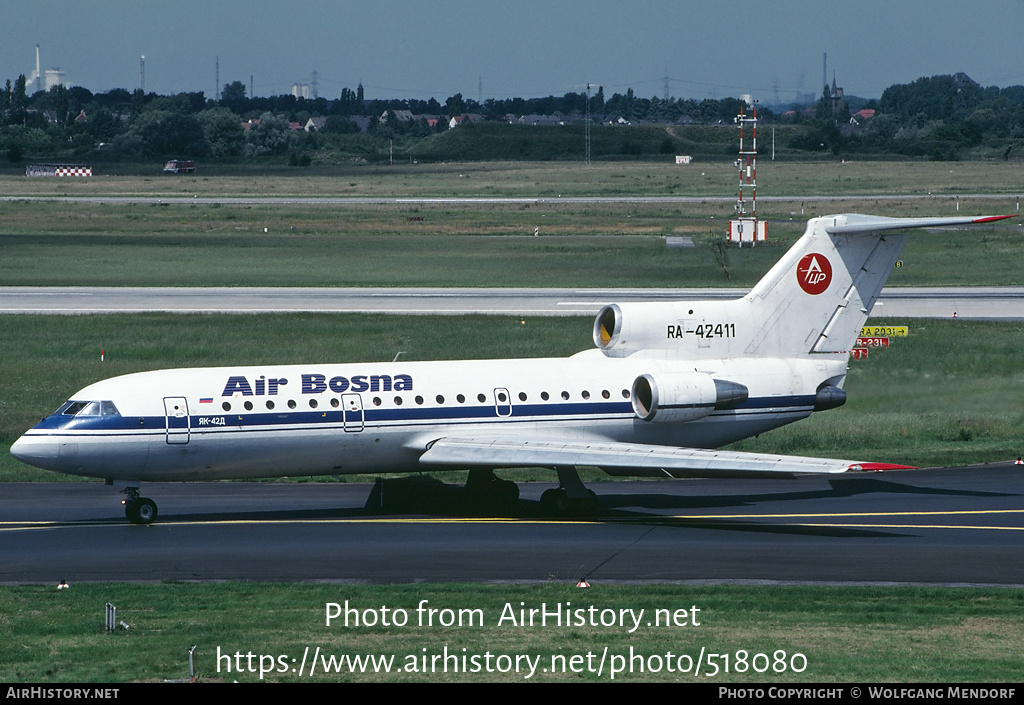 Aircraft Photo of RA-42411 | Yakovlev Yak-42D | Air Bosna | AirHistory.net #518080