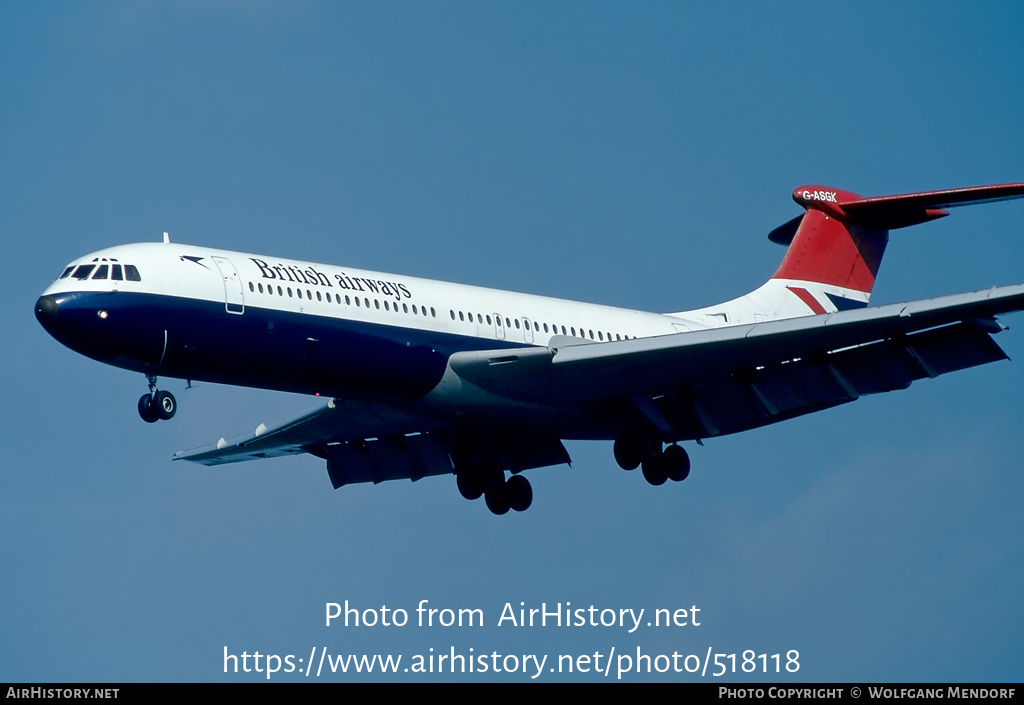 Aircraft Photo of G-ASGK | Vickers Super VC10 Srs1151 | British Airways | AirHistory.net #518118