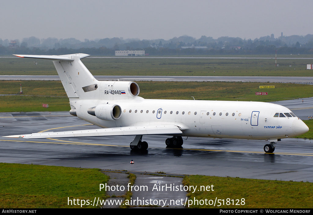 Aircraft Photo of RA-42440 | Yakovlev Yak-42D | Tulpar Air | AirHistory.net #518128