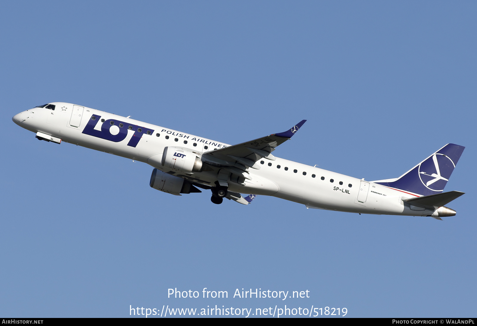 Aircraft Photo of SP-LNL | Embraer 195LR (ERJ-190-200LR) | LOT Polish Airlines - Polskie Linie Lotnicze | AirHistory.net #518219