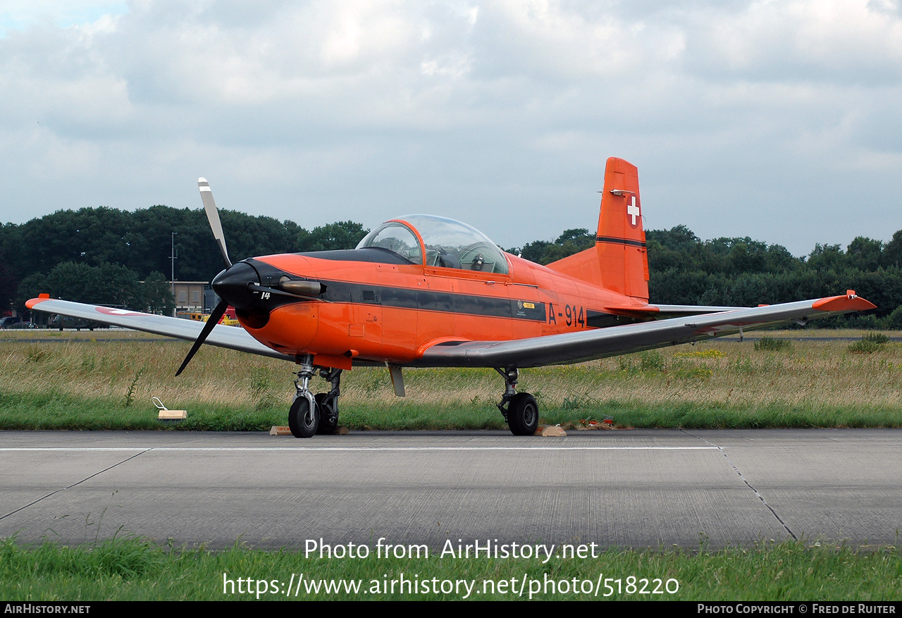 Aircraft Photo of A-914 | Pilatus PC-7 | Switzerland - Air Force | AirHistory.net #518220