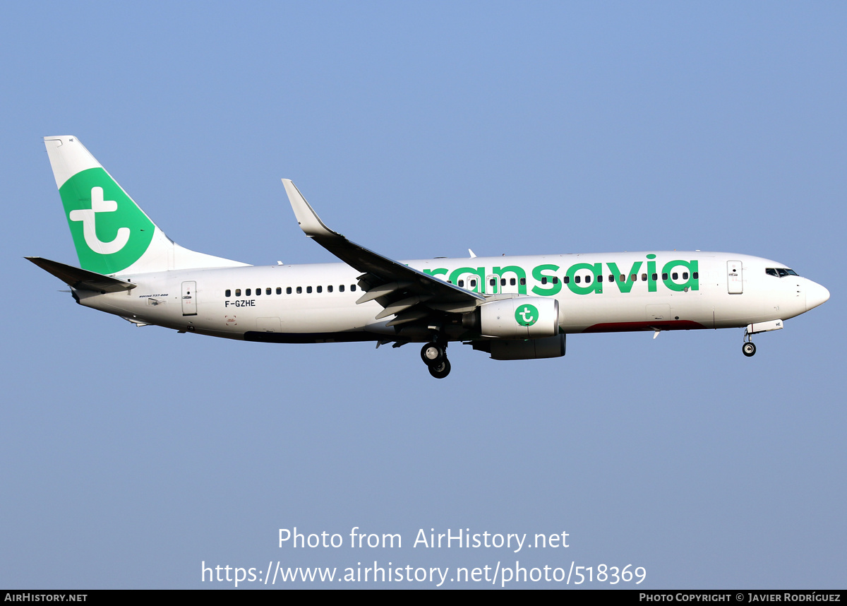 Aircraft Photo of F-GZHE | Boeing 737-8K2 | Transavia | AirHistory.net #518369