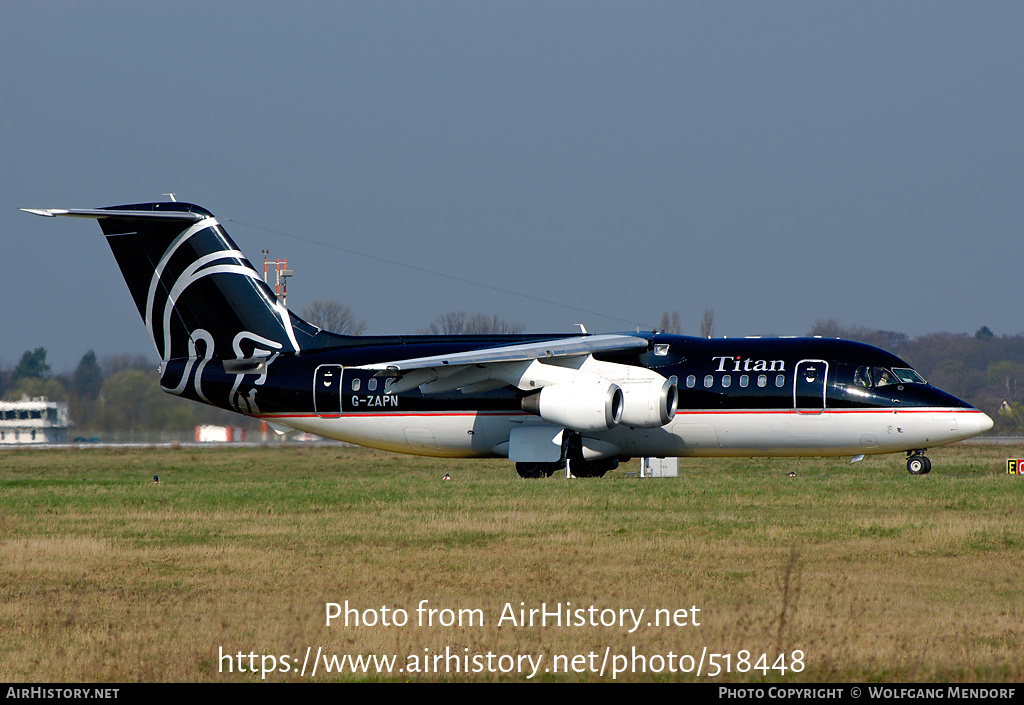 Aircraft Photo of G-ZAPN | British Aerospace BAe-146-200QC | Titan Airways | AirHistory.net #518448