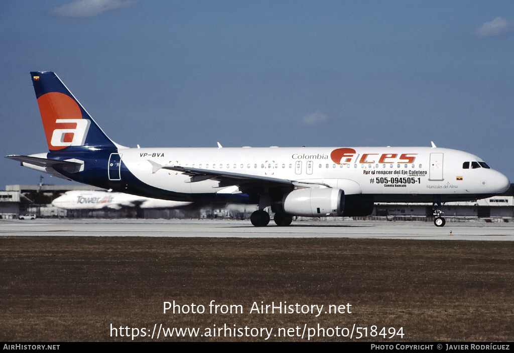 Aircraft Photo of VP-BVA | Airbus A320-233 | ACES - Aerolíneas Centrales de Colombia | AirHistory.net #518494