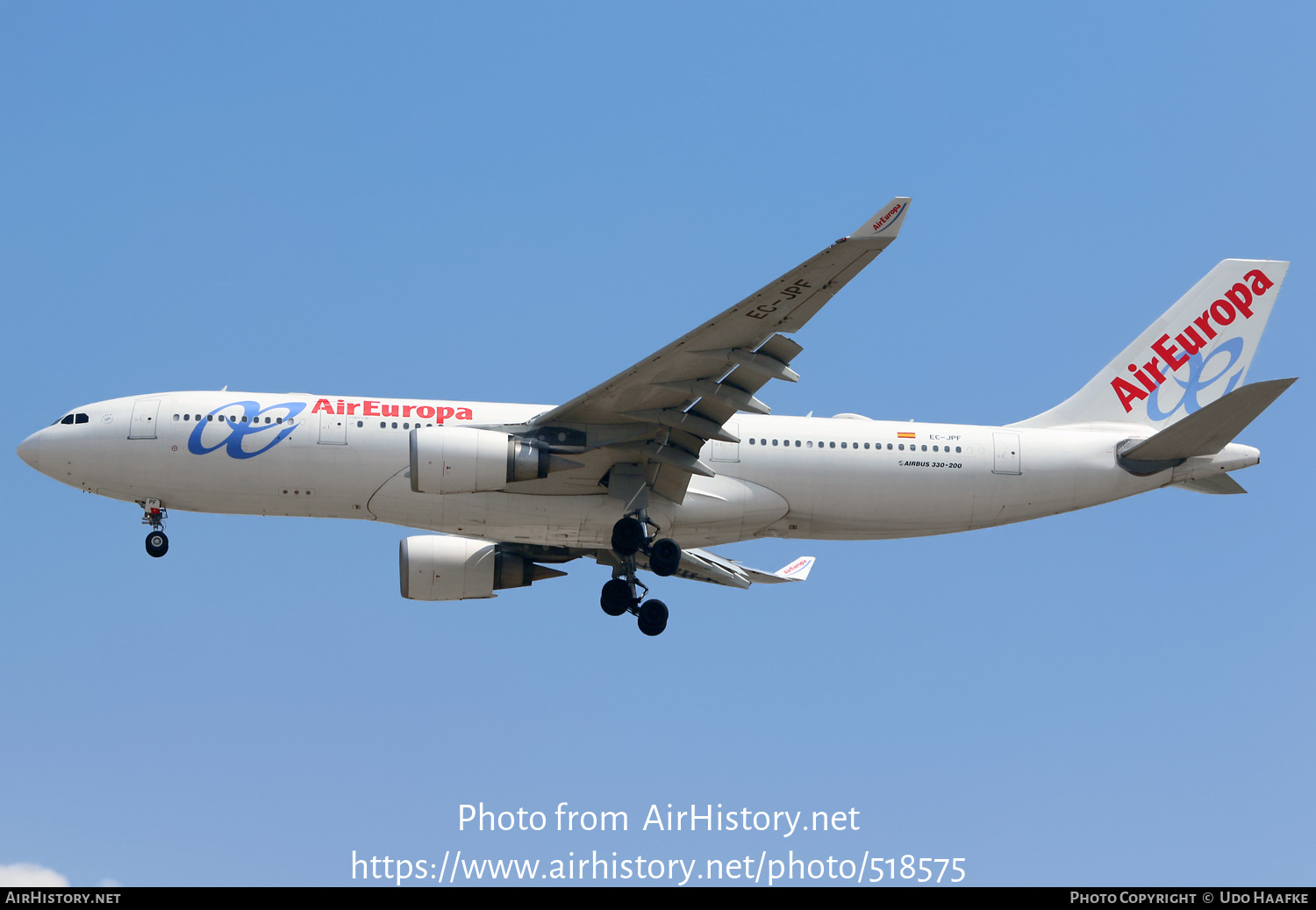 Aircraft Photo of EC-JPF | Airbus A330-202 | Air Europa | AirHistory.net #518575