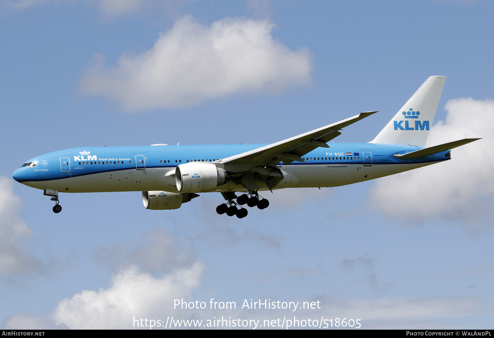 Aircraft Photo of PH-BQE | Boeing 777-206/ER | KLM - Royal Dutch Airlines | AirHistory.net #518605