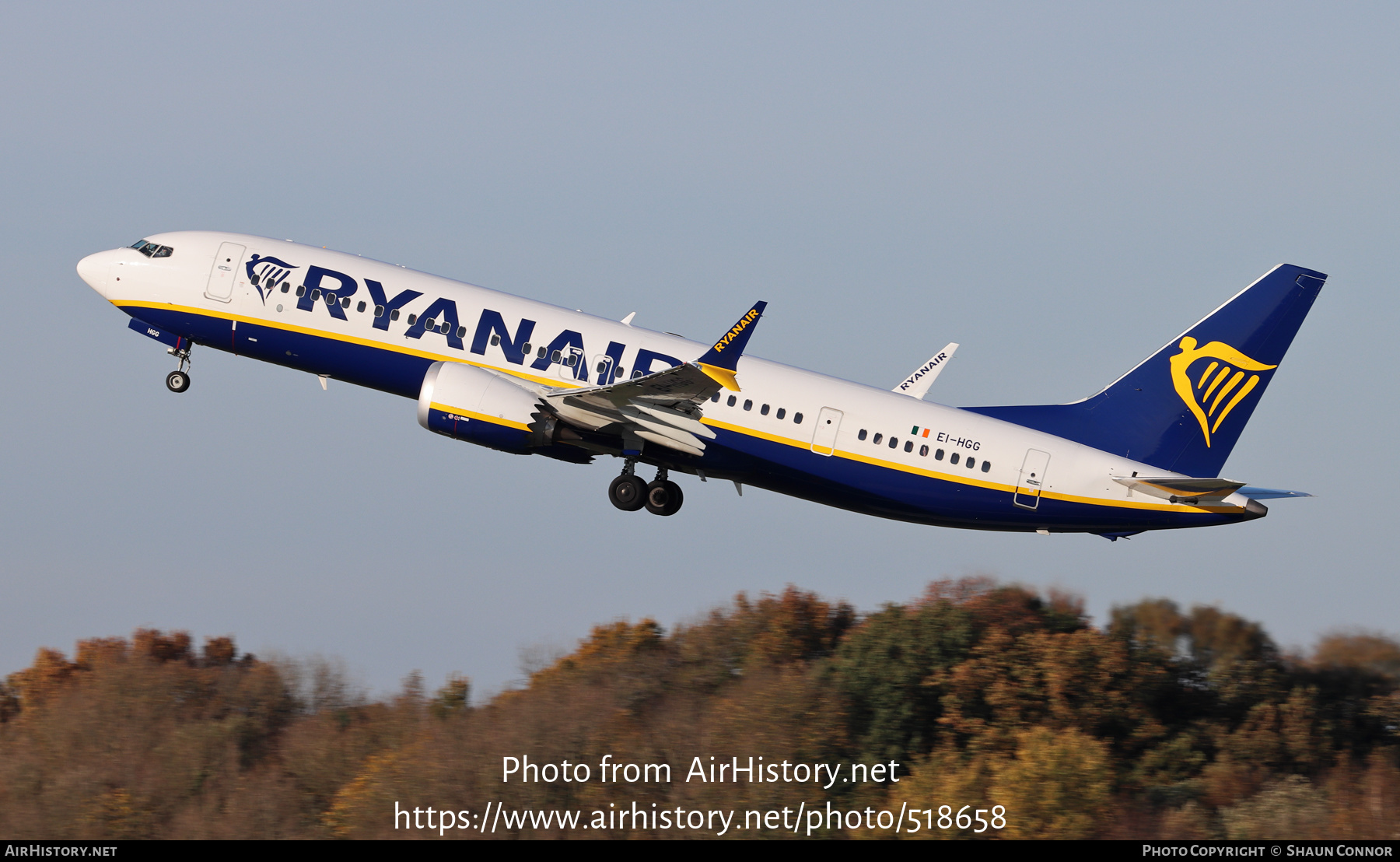 Aircraft Photo of EI-HGG | Boeing 737-8200 Max 200 | Ryanair | AirHistory.net #518658