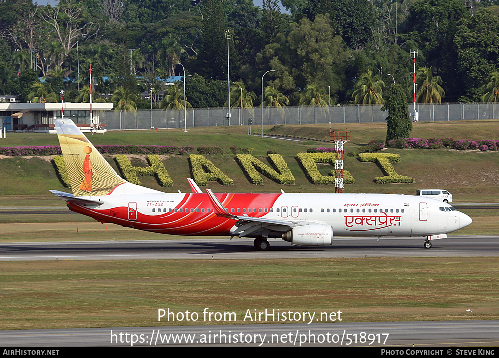 Aircraft Photo of VT-AXZ | Boeing 737-8HG | Air India Express | AirHistory.net #518917