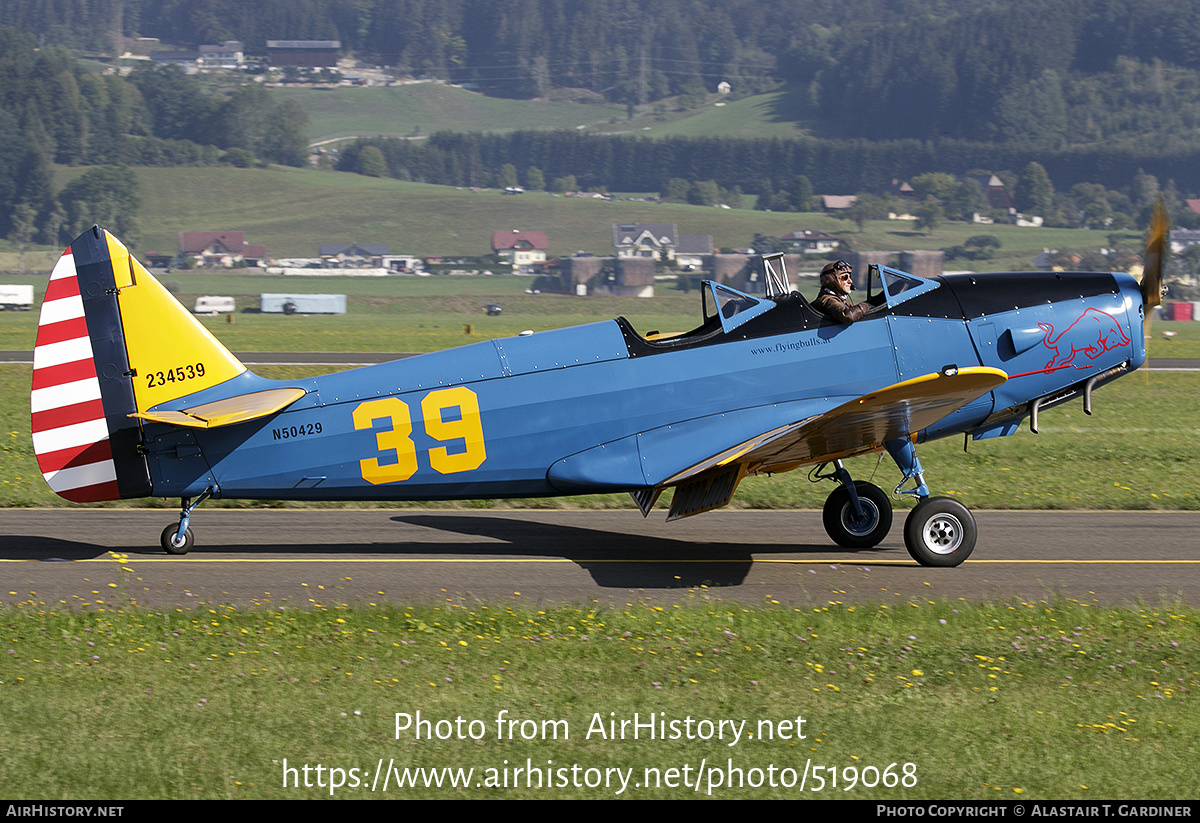 Aircraft Photo of N50429 / 234539 | Fairchild PT-19B Cornell (M-62A) | Red Bull | USA - Air Force | AirHistory.net #519068