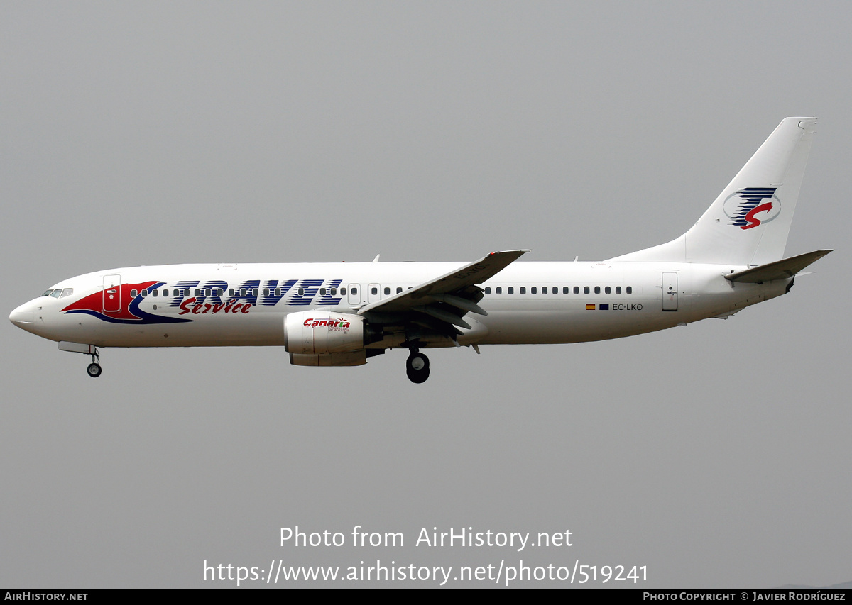 Aircraft Photo of EC-LKO | Boeing 737-85F | Travel Service | AirHistory.net #519241