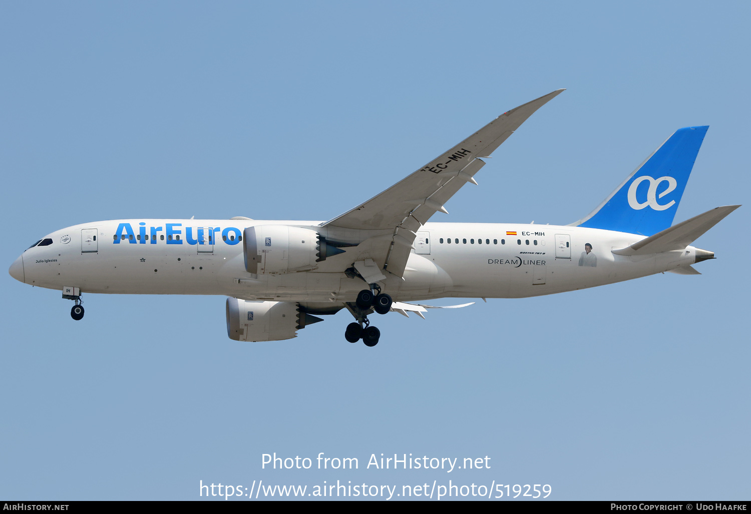 Aircraft Photo of EC-MIH | Boeing 787-8 Dreamliner | Air Europa | AirHistory.net #519259