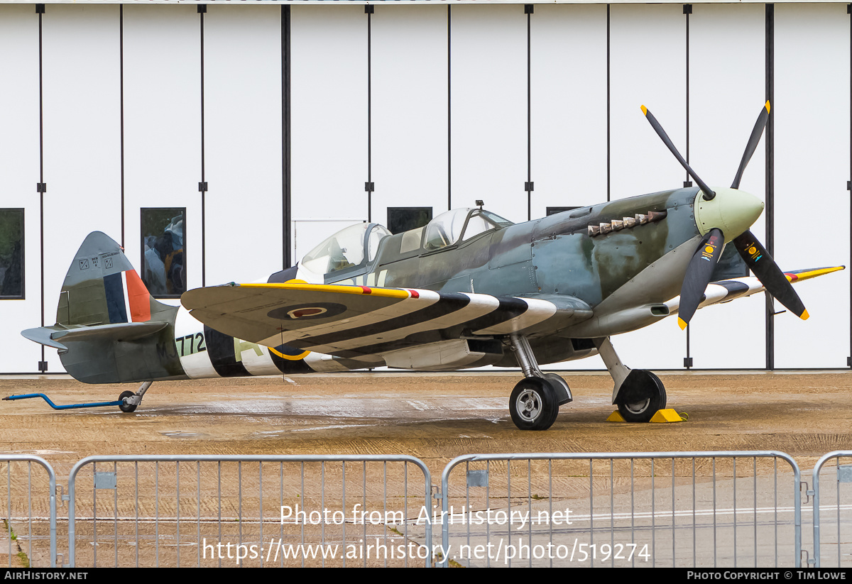 Aircraft Photo of G-AVAV / MJ772 | Supermarine 509 Spitfire T9 | UK - Air Force | AirHistory.net #519274