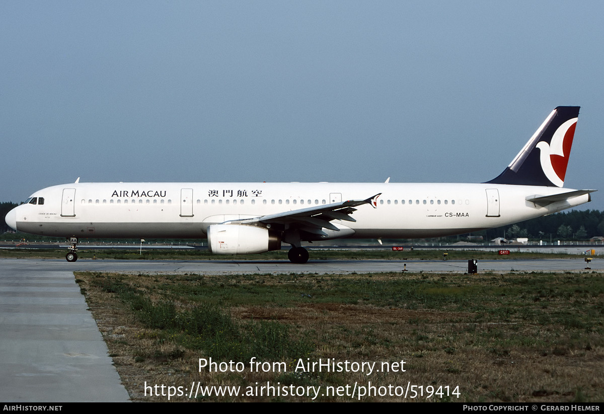 Aircraft Photo of CS-MAA | Airbus A321-131 | Air Macau | AirHistory.net #519414