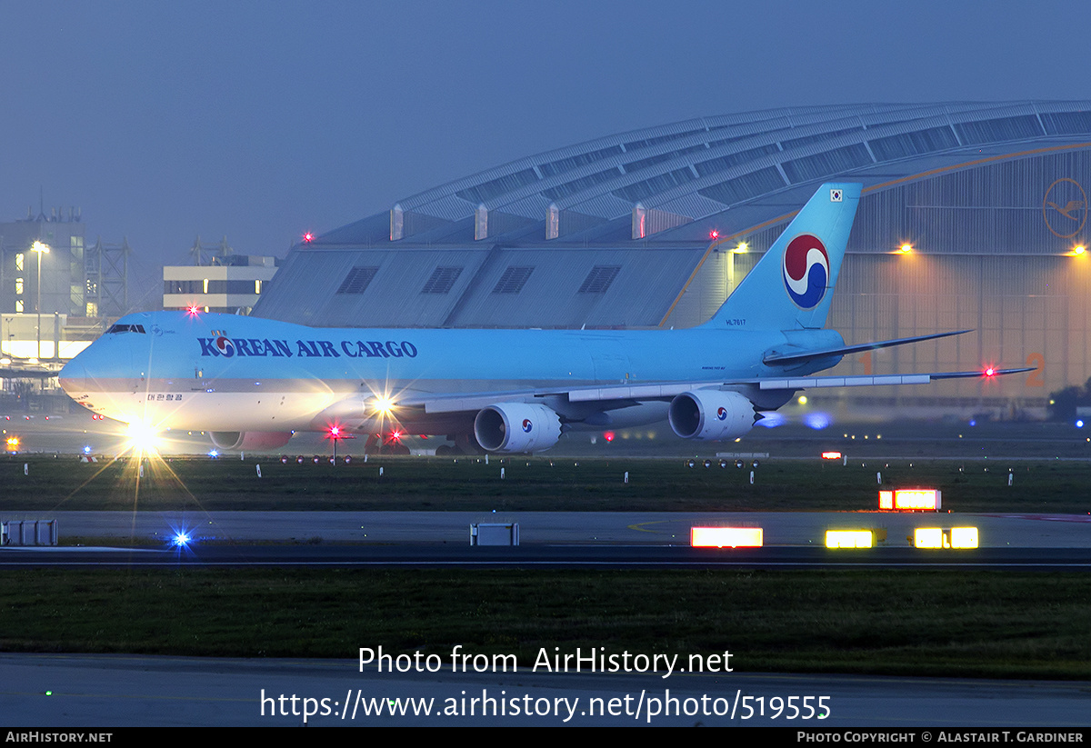 Aircraft Photo of HL7617 | Boeing 747-8B5F/SCD | Korean Air Cargo | AirHistory.net #519555