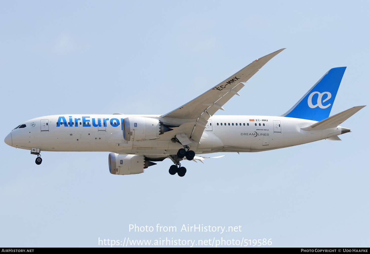 Aircraft Photo of EC-MMX | Boeing 787-8 Dreamliner | Air Europa | AirHistory.net #519586