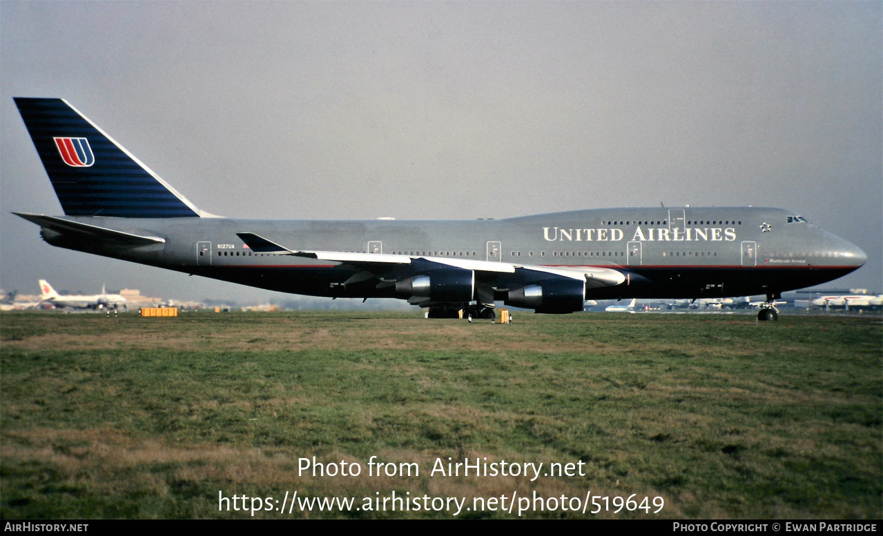 Aircraft Photo of N127UA | Boeing 747-422 | United Airlines | AirHistory.net #519649